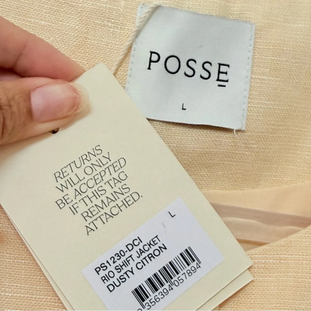 Posse Rio Linen Shift Jacket Dusty Citron Size Large
